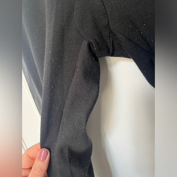Spanx assets black legging with faux leather stripe size xl item 07-05 - Picture 4 of 12